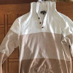 Express large Henley hoodie